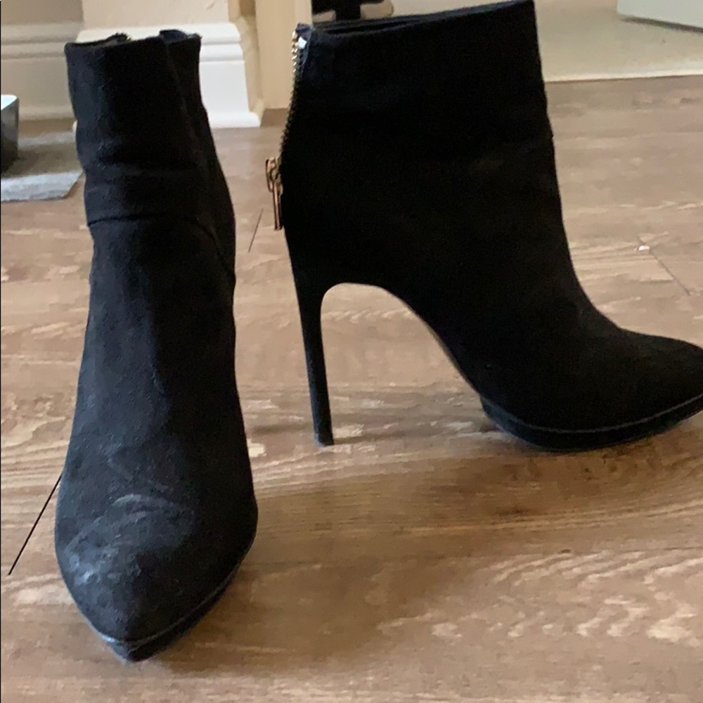 Zara black suede bootie